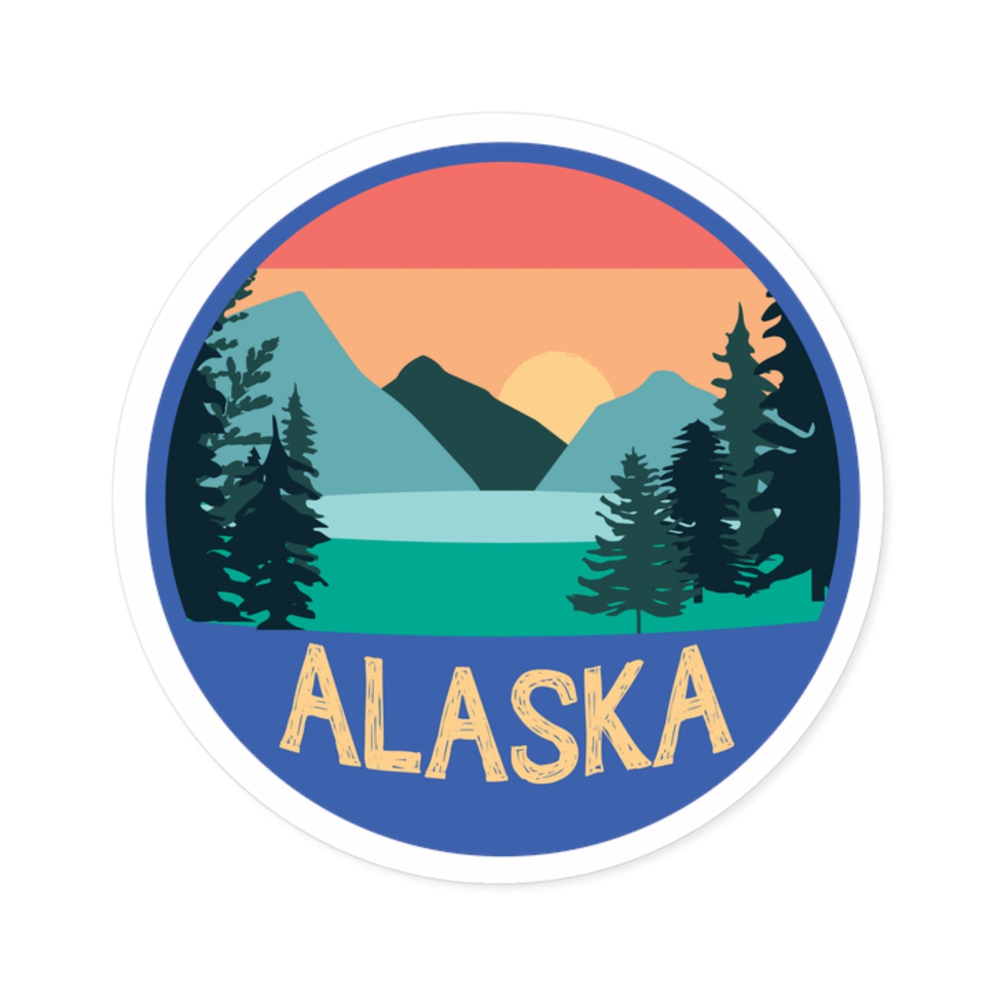 Alaska Lake Sticker