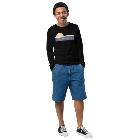 Ride the Waves Youth Long Sleeve Graphic Tee
