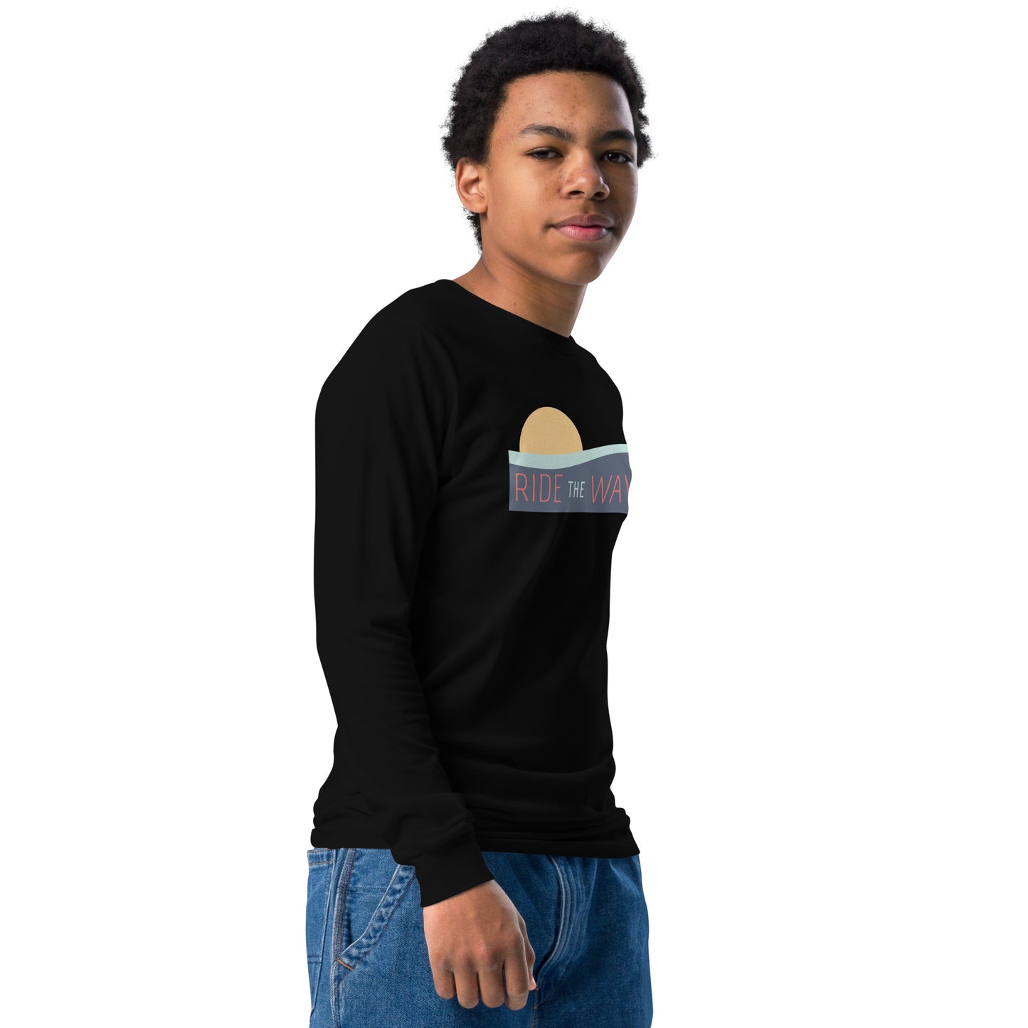 Ride the Waves Youth Long Sleeve Graphic Tee