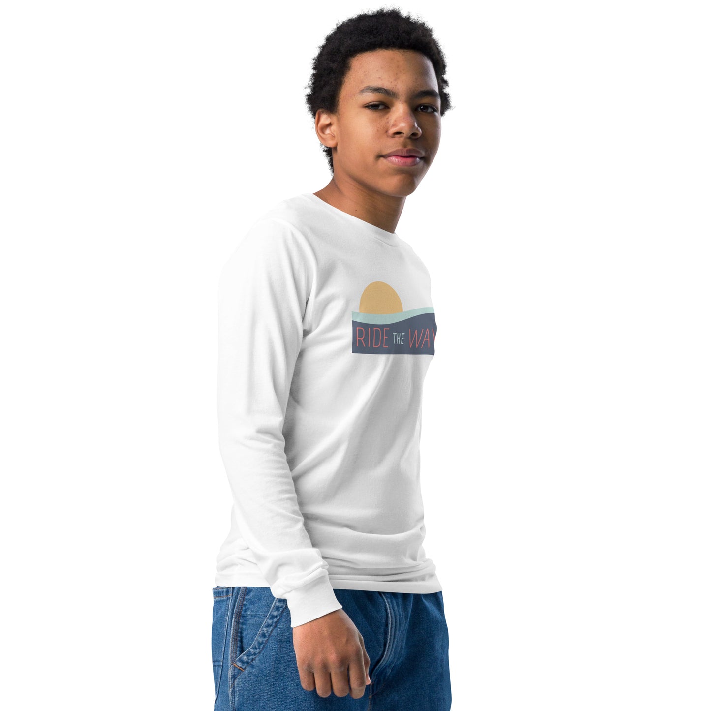 Ride the Waves Youth Long Sleeve Graphic Tee