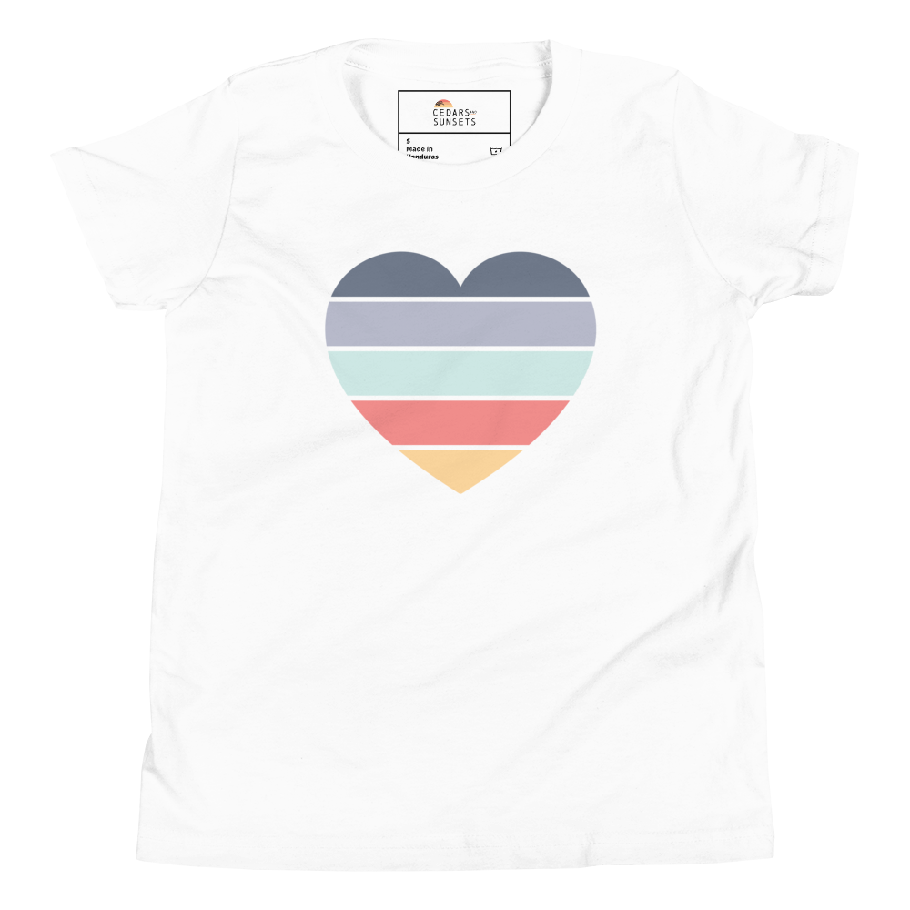 Youth Sunset Heart Tee